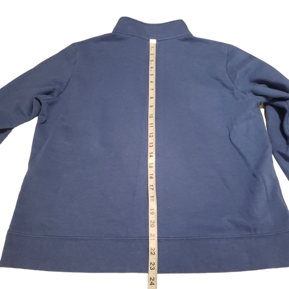 Eddie Bauer Women's Large Blue 1/2 Zip Sweatshirt - Picture 4 of 9